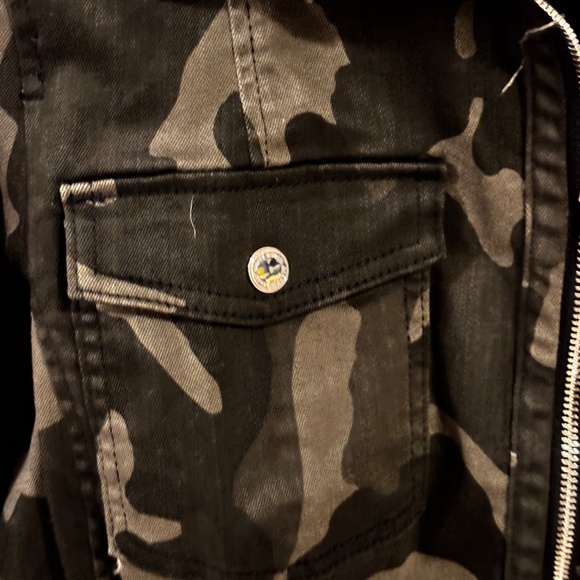 White House Black Market Jacket Xl Green Camo Full Zip - Picture 6 of 9